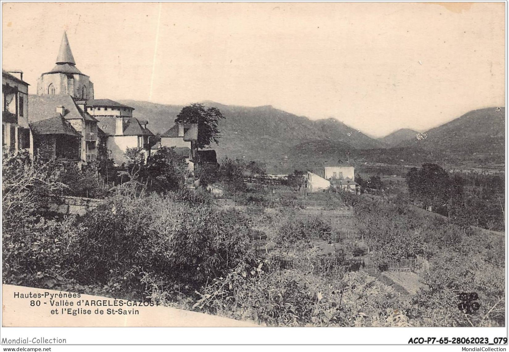 ACOP7-65-0652 - ARGELES-GAZOST - Vallée D'argelès Et L'église De Saint-savin - Argeles Gazost