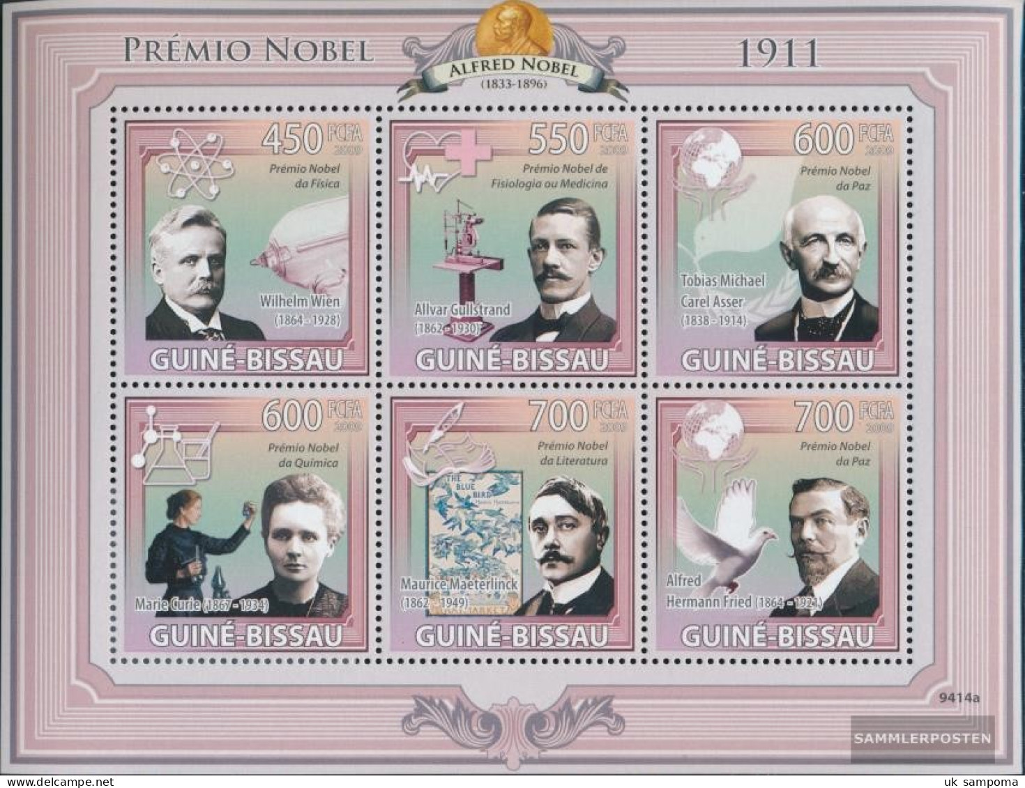 Guinea-Bissau 4315-4320 Sheetlet (complete. Issue) Unmounted Mint / Never Hinged 2009 Nobel Laureates - Guinea-Bissau