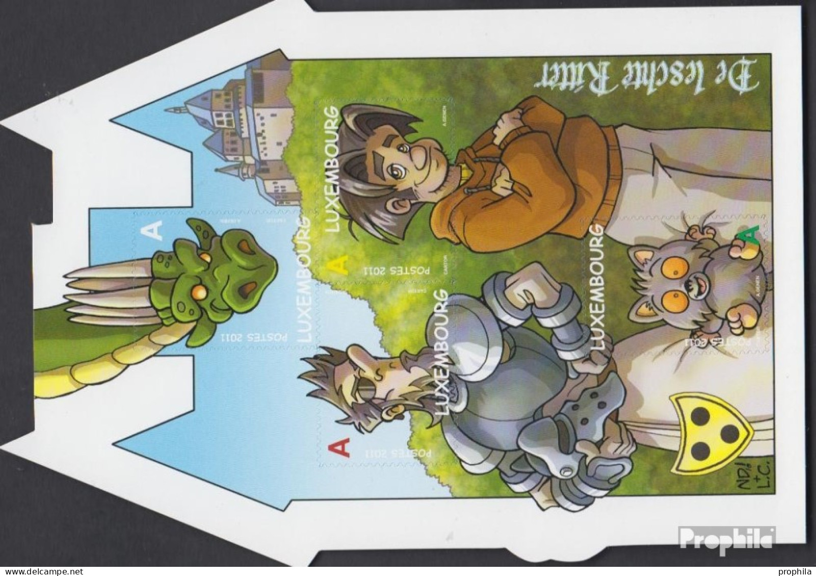 Luxemburg Block26 (kompl.Ausg.) Postfrisch 2011 Comics - De Leschte Ritter - Unused Stamps