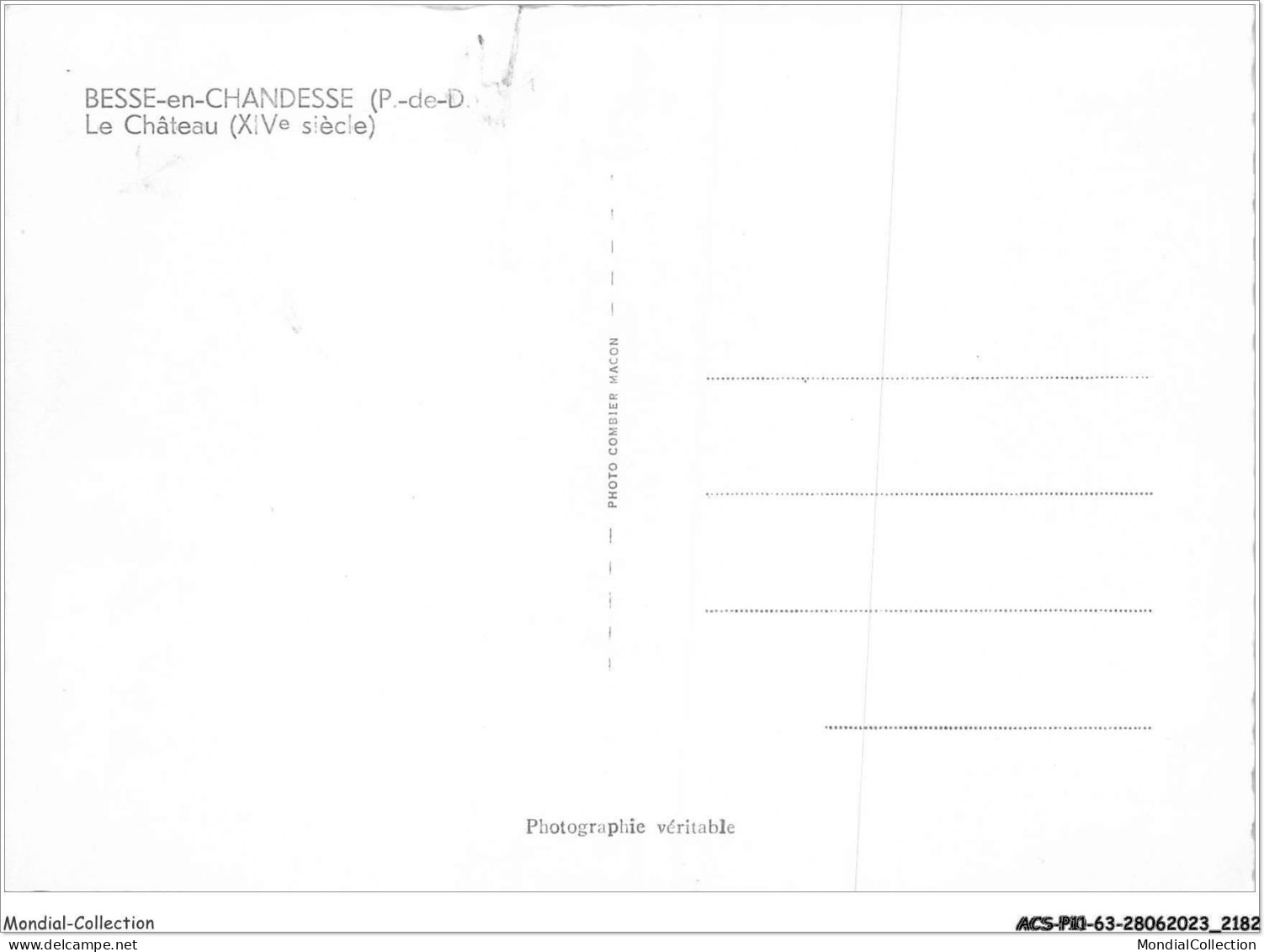 ACSP11-63-1100 - BESSE-EN-CHANDESSE - Le Chateau - Besse Et Saint Anastaise