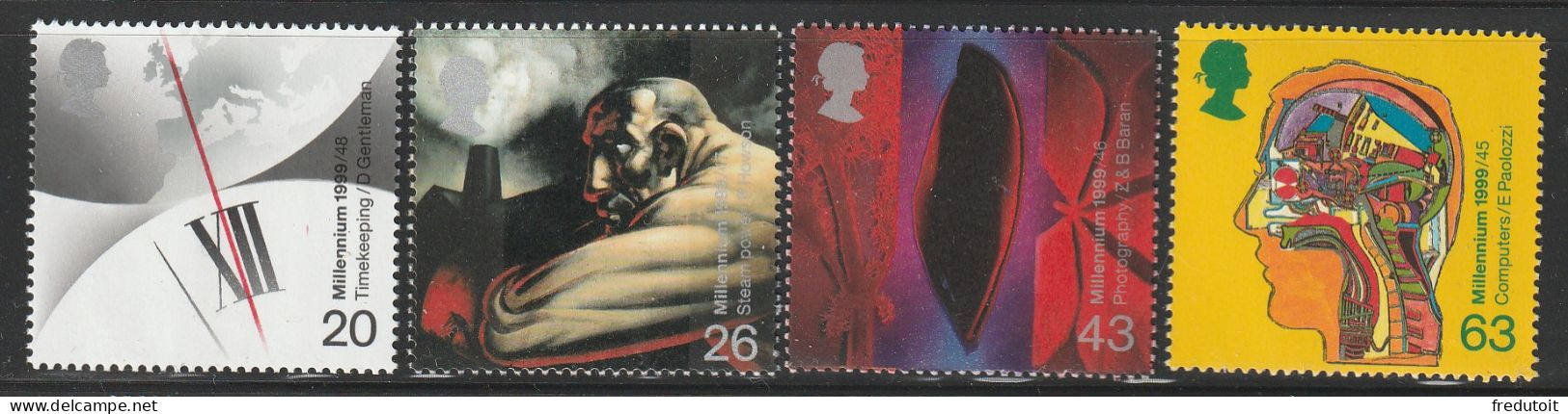 GRANDE BRETAGNE - N°2066/9 ** (1999) Millénaire (I) - Unused Stamps