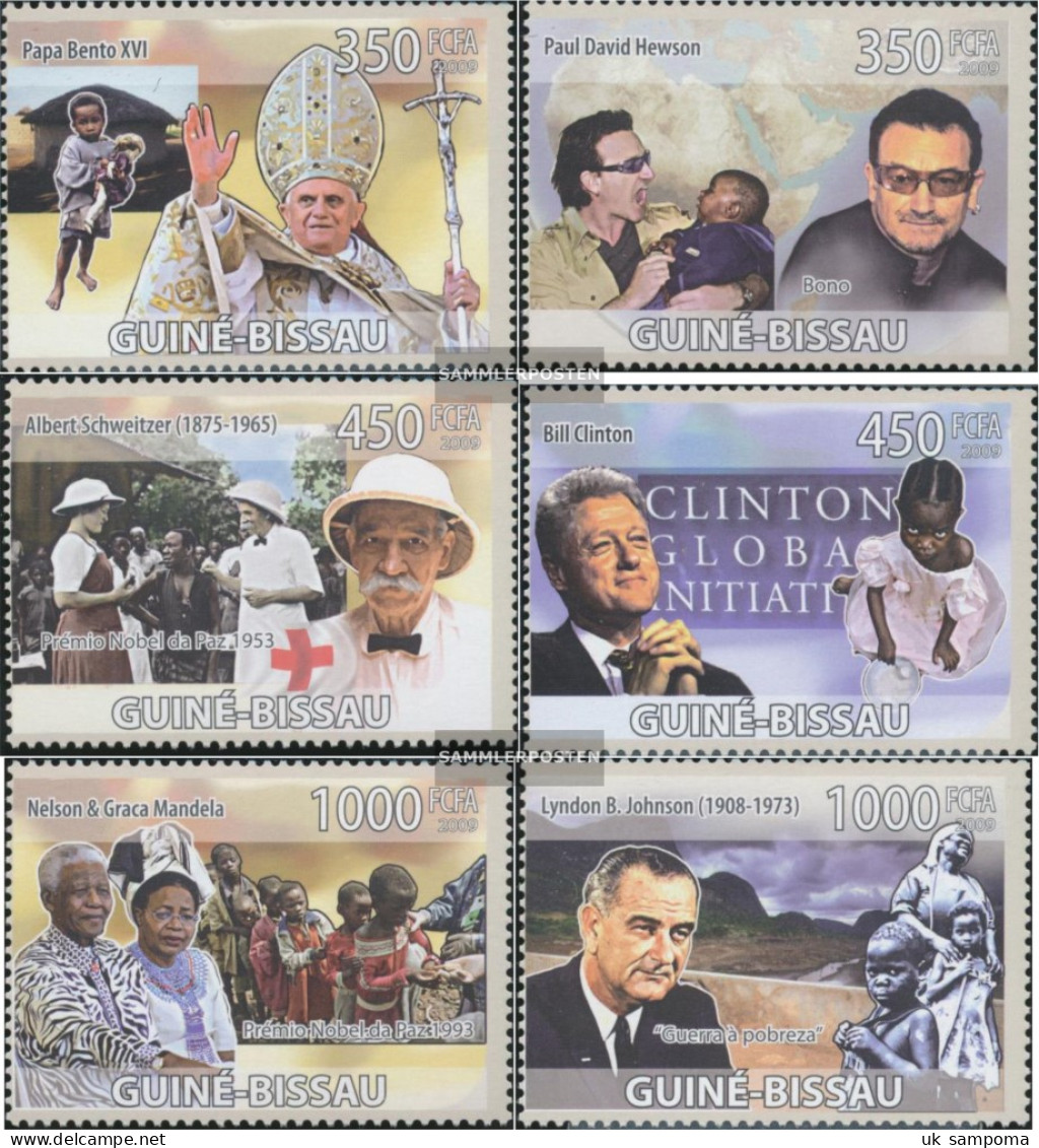 Guinea-Bissau 4204-4209 (complete. Issue) Unmounted Mint / Never Hinged 2009 Fight The Poverty - Guinea-Bissau