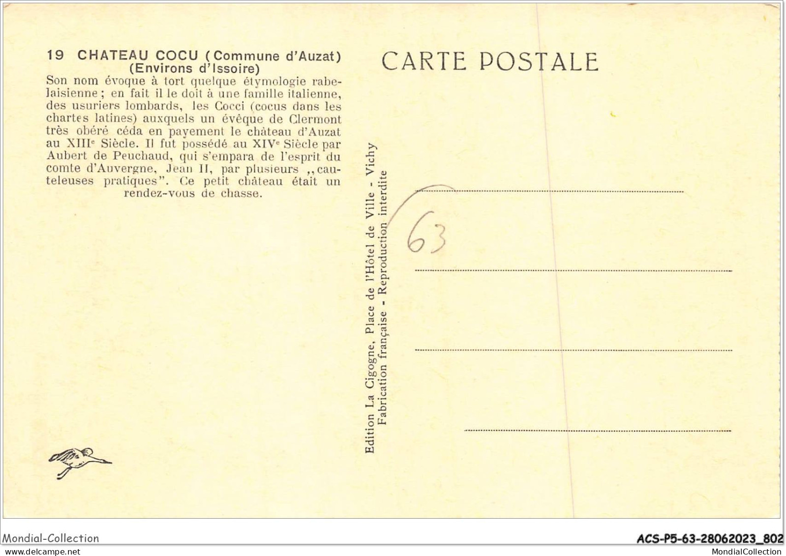 ACSP5-63-0404 - CHATEAU COCU - Issoire