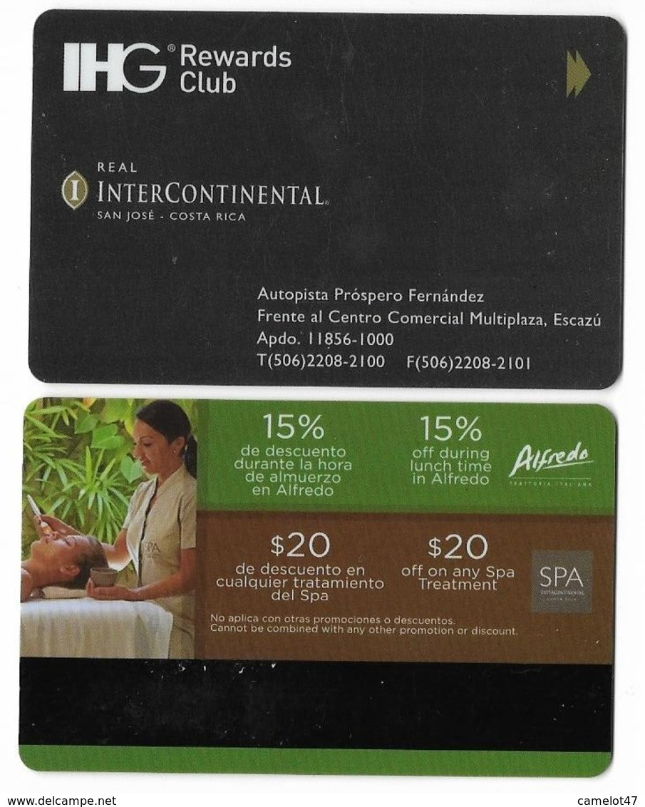 Real InterContinental Hotel, San José, Costa Rica, Used Magnetic Hotel Room Key Card # Interc-106 - Hotelkarten