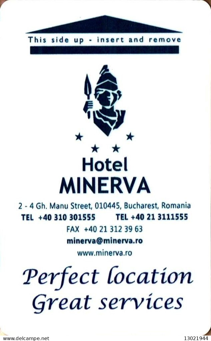 ROMANIA  KEY HOTEL       Minerva Hotel Bucharest - Hotelsleutels (kaarten)