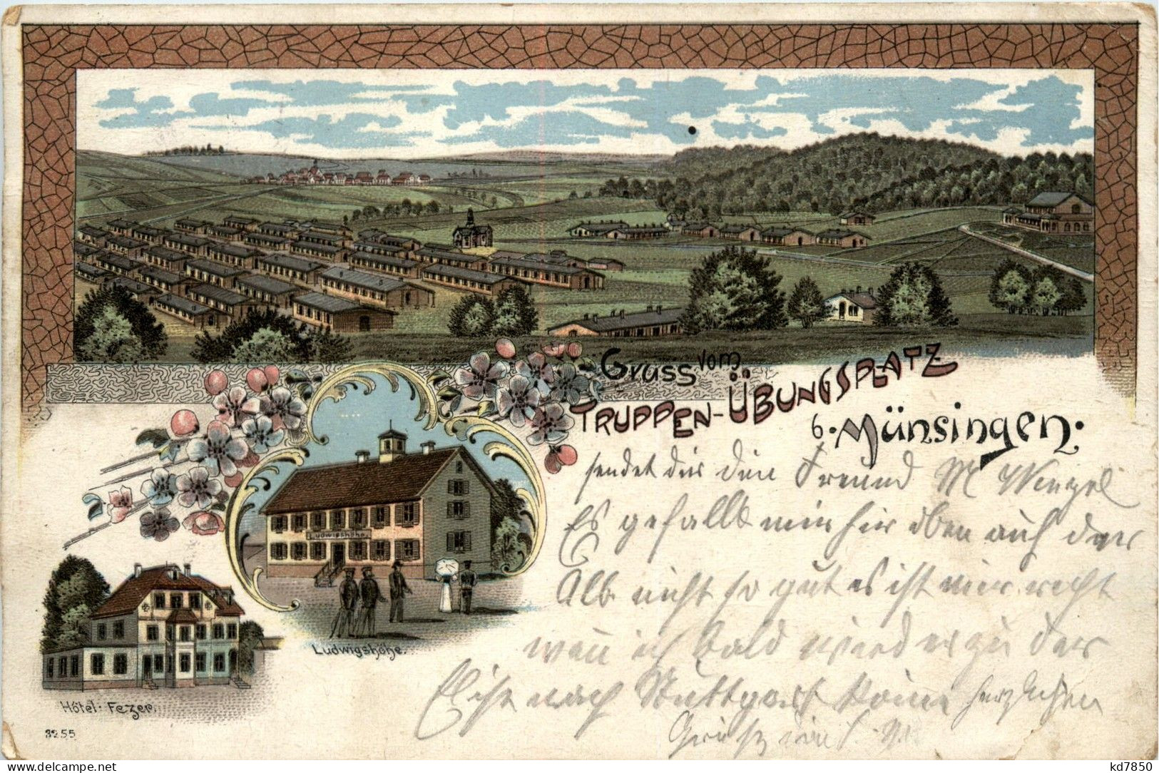 Gruss Vom Truppen Übungsplatz Bei Münsingen - Litho - Muensingen