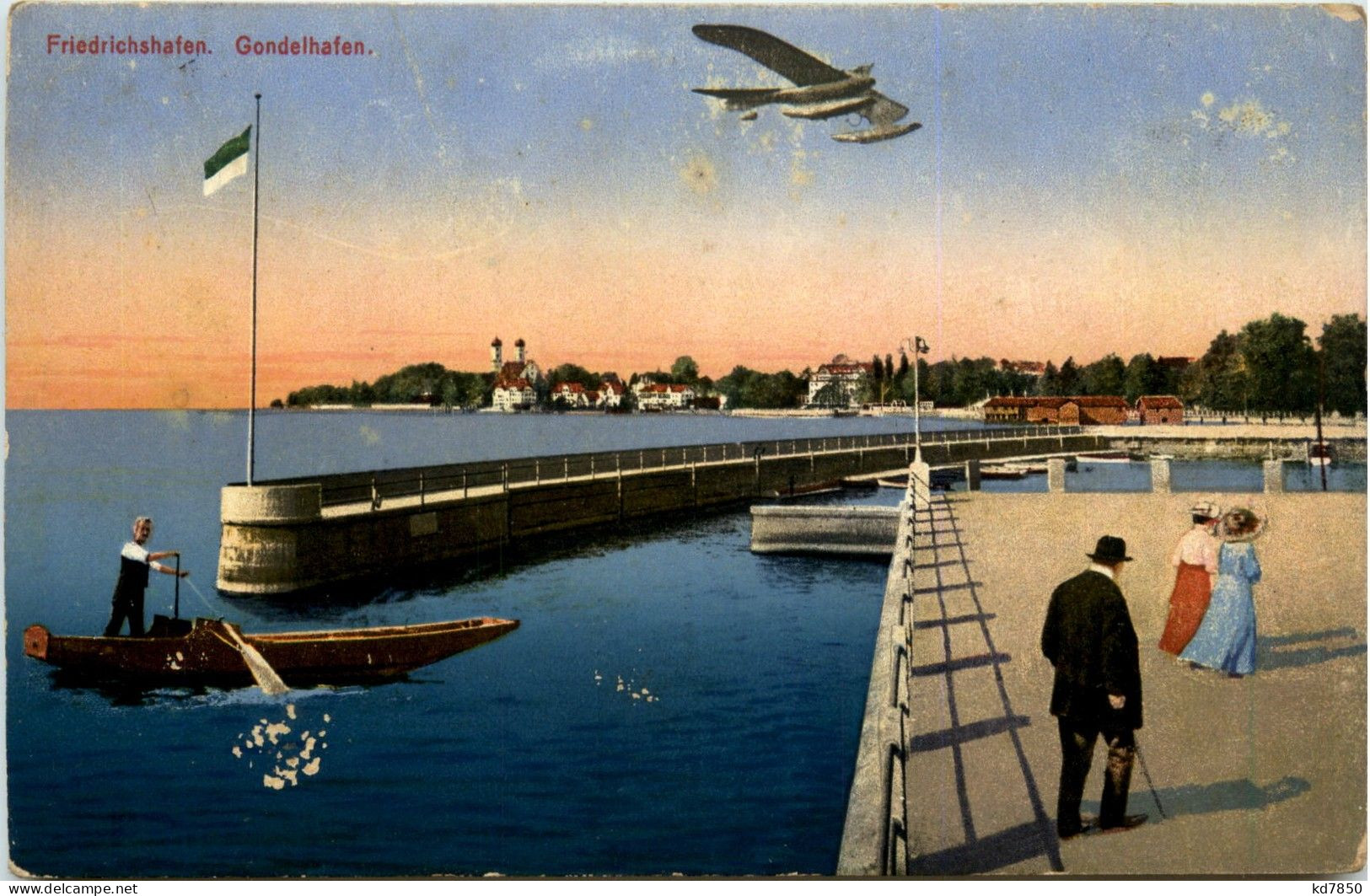 Friedrichshafen - Gondelhafen Mit Flugzeug - Friedrichshafen