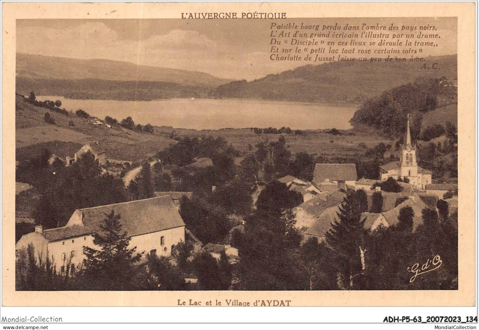 ADHP5-63-0433 - ARLANC - Le Lac  Et Le Village D'aydat - Ambert