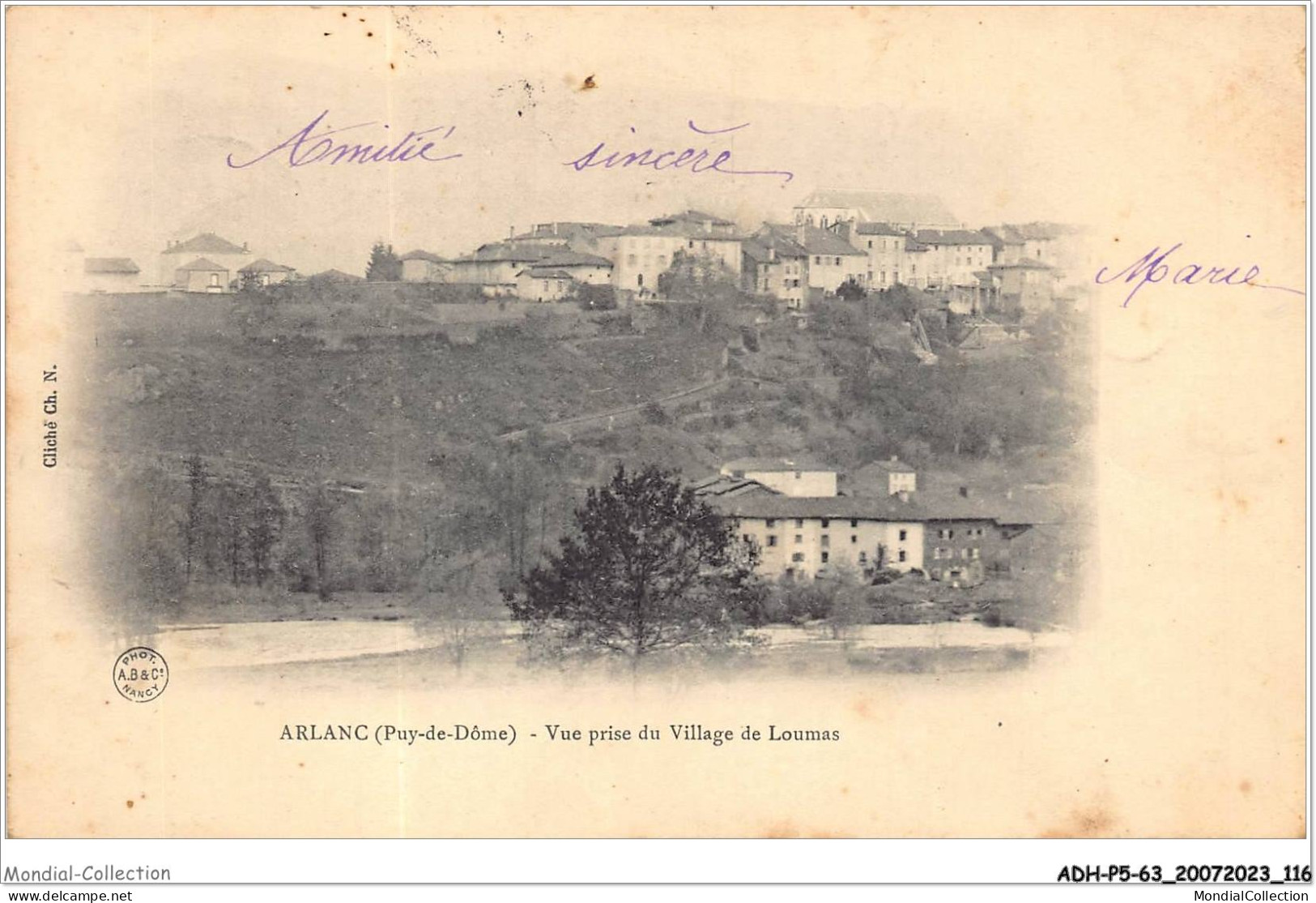 ADHP5-63-0424 - ARLANC - Vue Prise Du Village De Loumas - Ambert