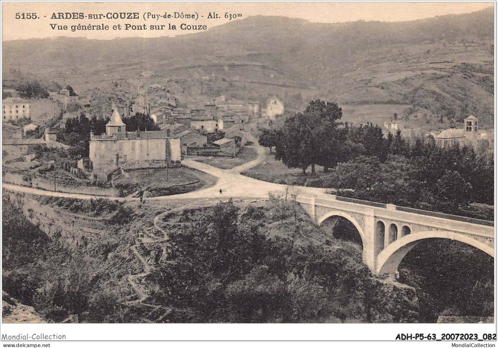 ADHP5-63-0407 - ARDES-SUR-COUZE - Vue Générale Et Pont Sur La Couze - Issoire