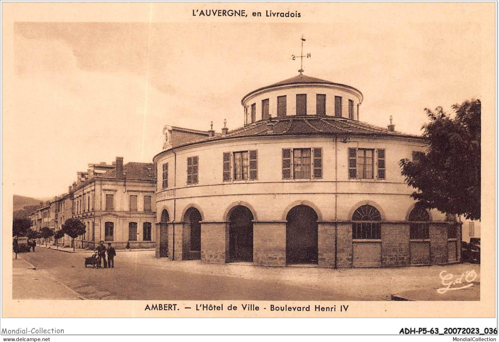 ADHP5-63-0384 - AMBERT - Hôtel De Ville - Boulevard Henri IV - Ambert