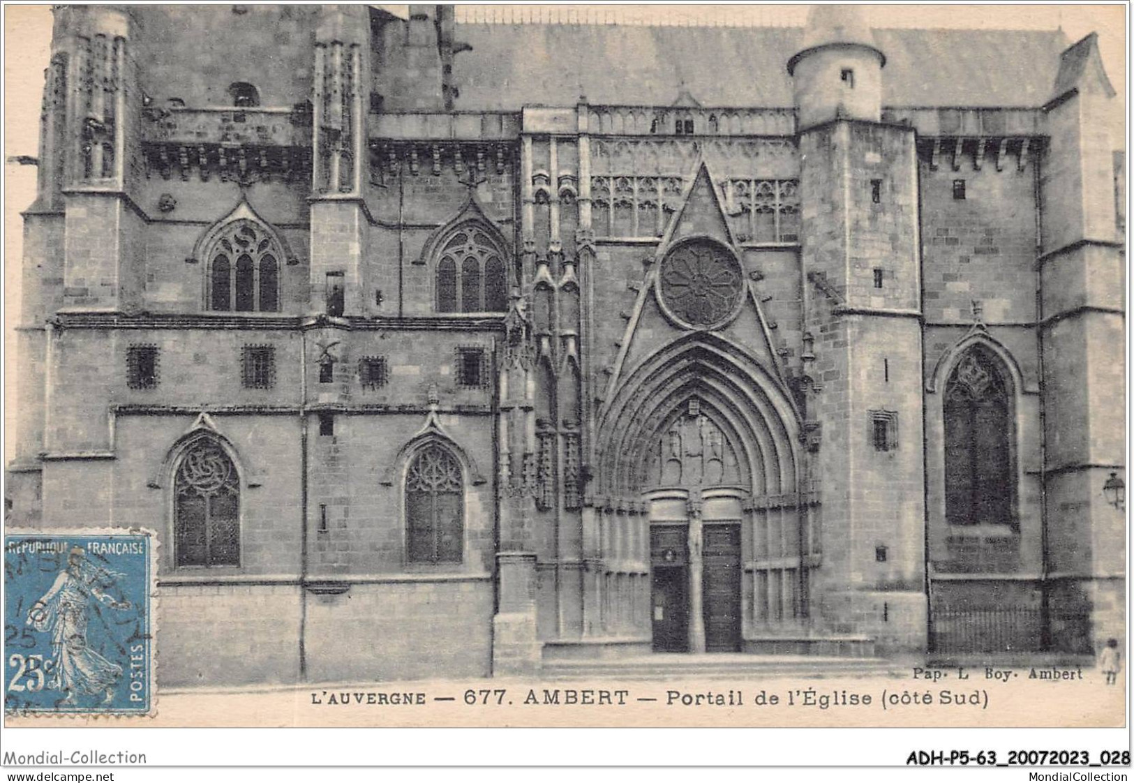 ADHP5-63-0380 - AMBERT - Portail De L'église  - Ambert