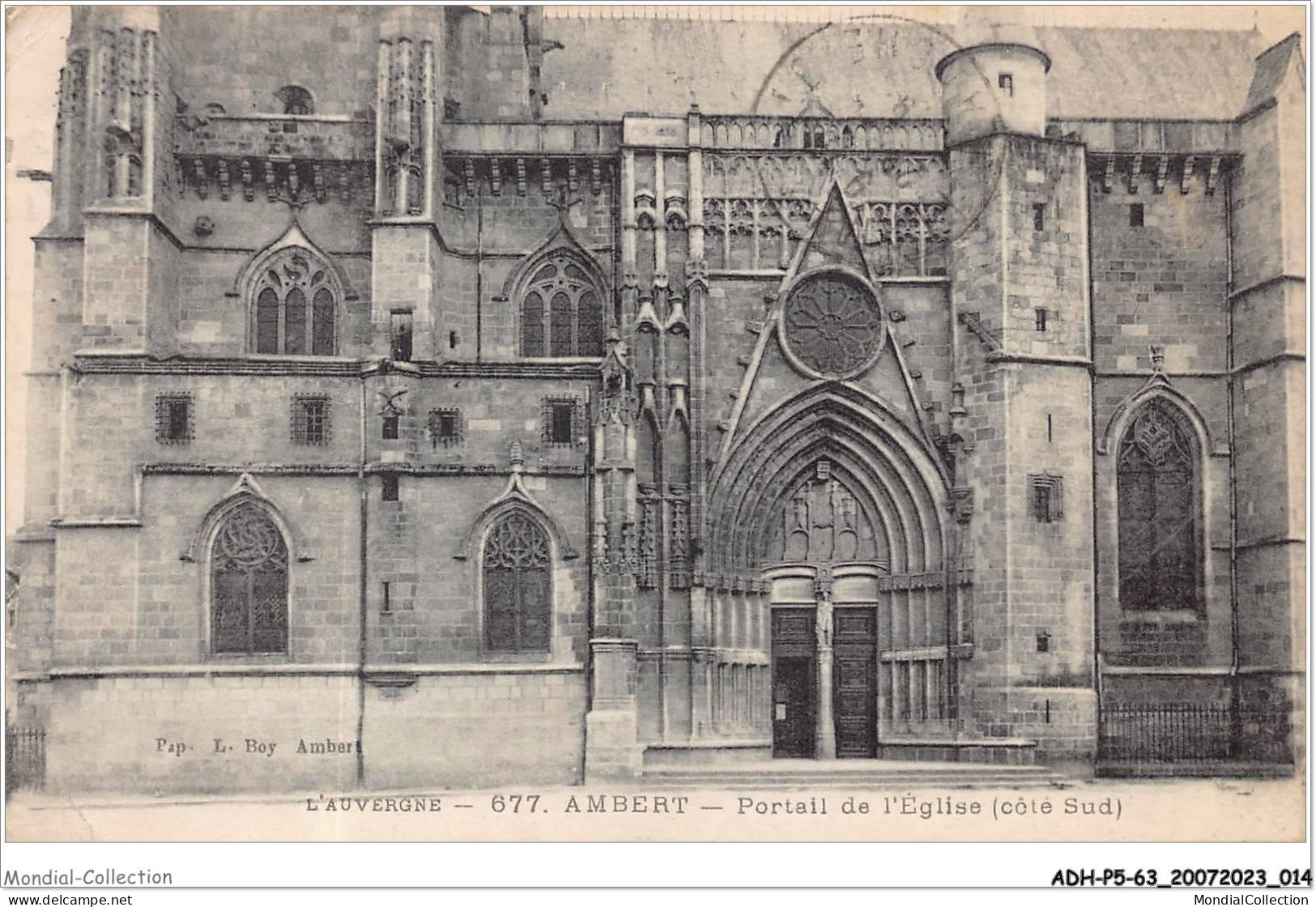 ADHP5-63-0373 - AMBERT - Portail De L'église - Côté Sud - Ambert