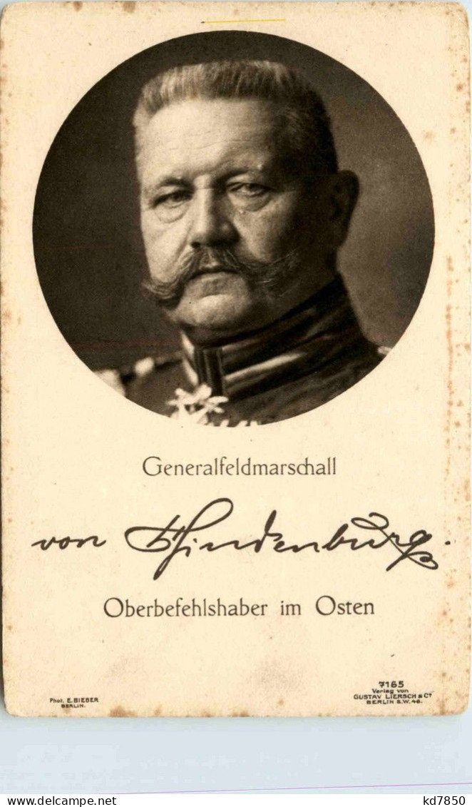 Generalfeldmarschall Von Hindenburg - Uomini Politici E Militari