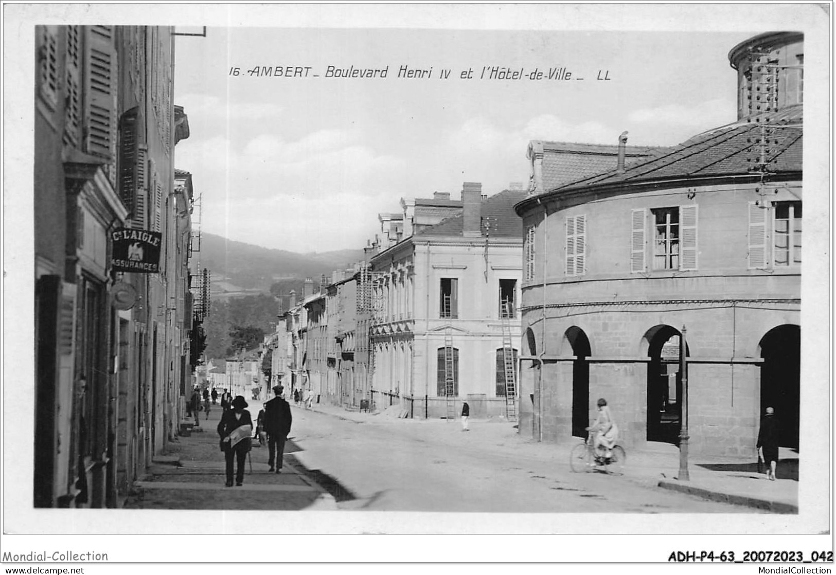 ADHP4-63-0308 - AMBERT - Boulevard Henri IV Et L'hôtel De Ville - Ambert