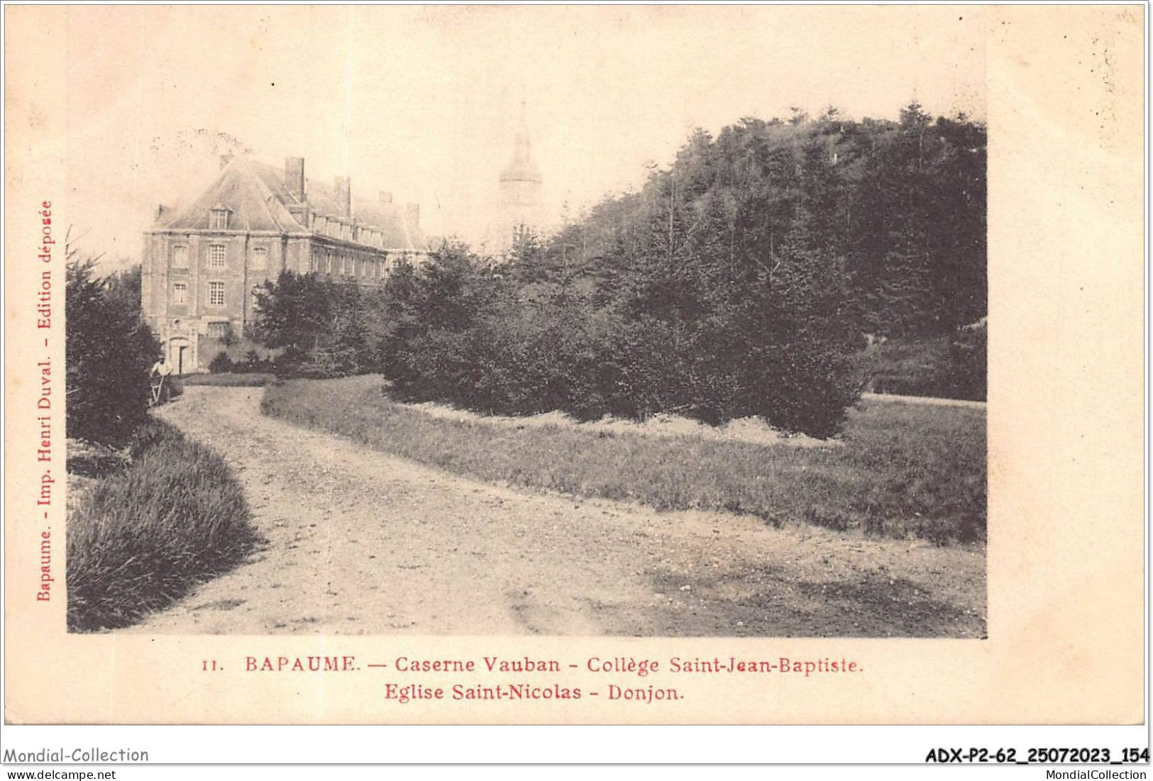 ADXP2-62-0175 - BAPAUME - Caserne Vauban - Collège Saint-jean-baptise - église St-nicolas - Donjon - Bapaume