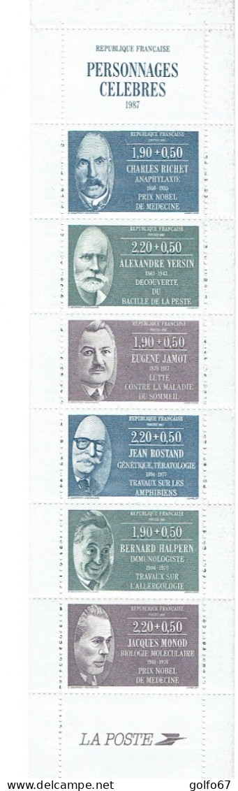 FRANCE CARNET 1987 Y&T N° BC2460 NEUF** PERSONNAGES CÉLÈBRES - Bekende Personen