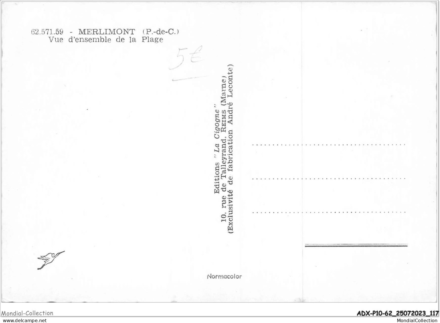ADXP10-62-0878 - MERLIMONT - Vue D'ensemble De La Plage - Montreuil