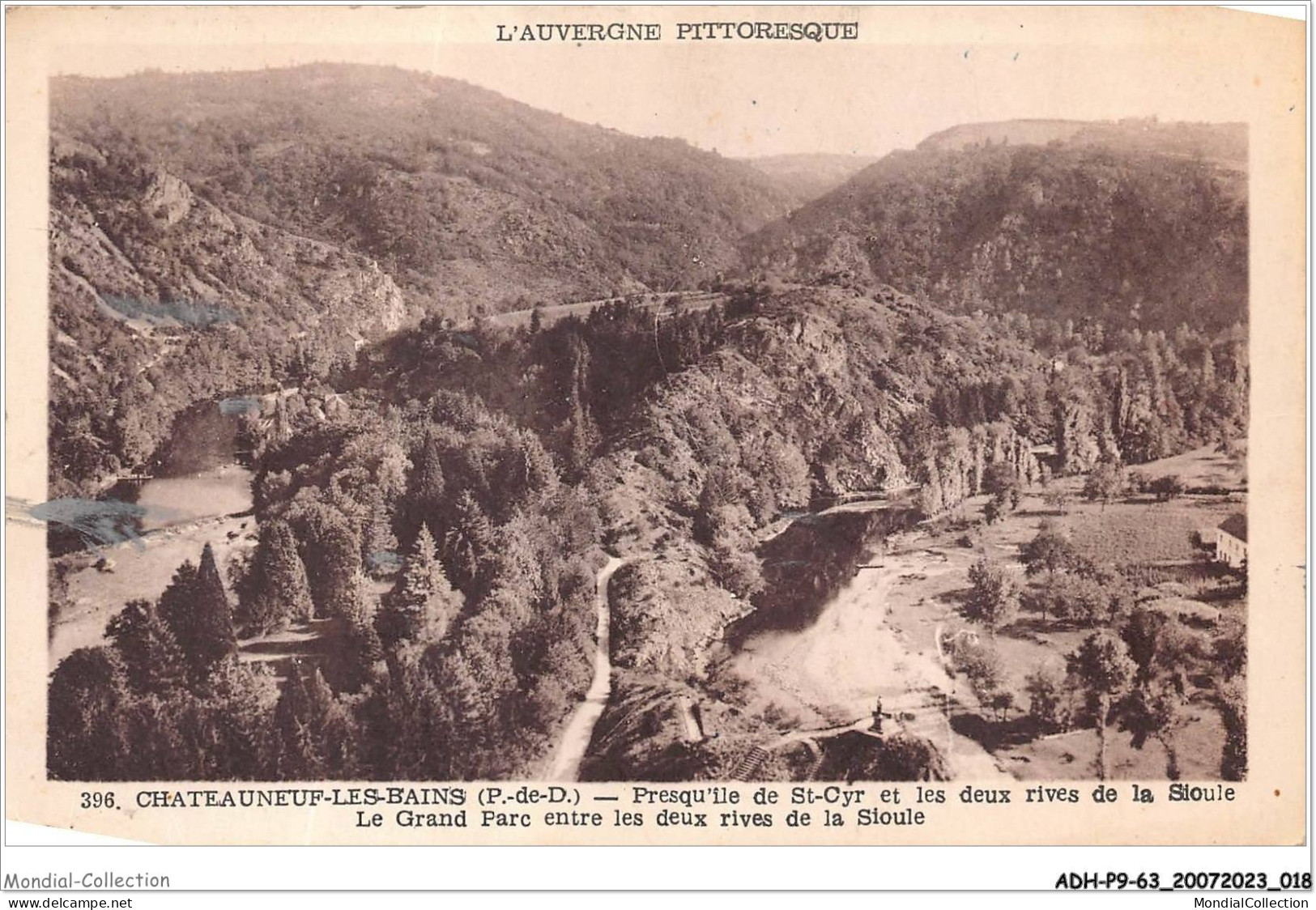 ADHP9-63-0798 - CHATEAUNEUF-LES-BAINS - Presqu'île De St-cyr Et Les Deux Rives De La Sioule  - Riom