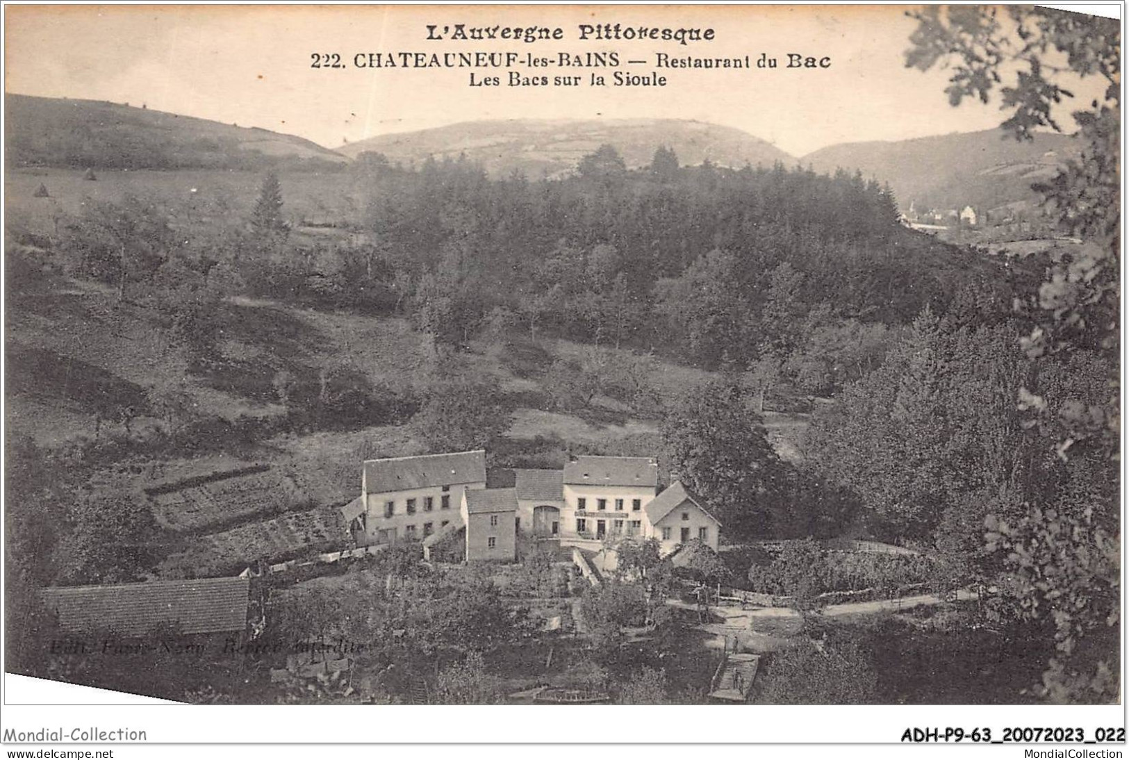 ADHP9-63-0800 - CHATEAUNEUF-LES-BAINS - Restaurant Du Bac - Les Bacs Sur La Sioule - Riom