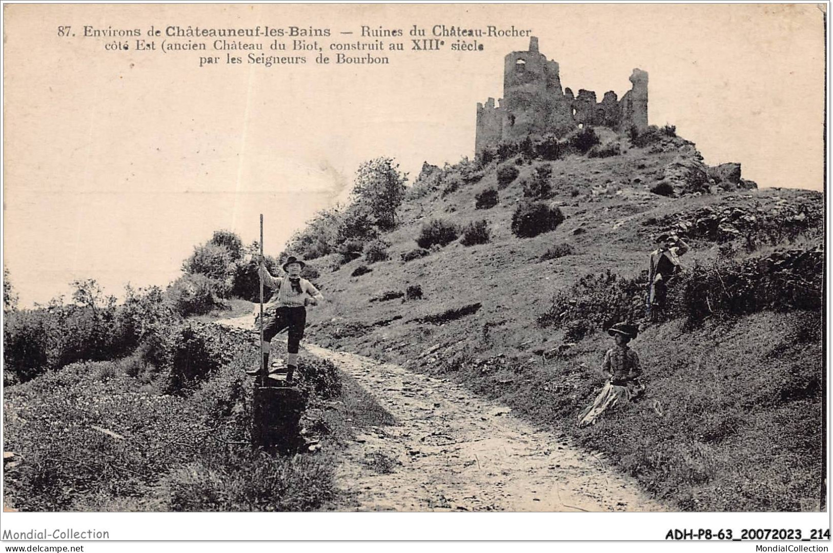 ADHP8-63-0784 - CHATEAUNEUF-LES-BAINS - Les Ruines Du Château-rocher  - Riom