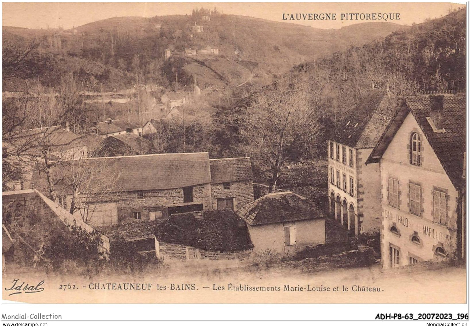 ADHP8-63-0775 - CHATEAUNEUF-LES-BAINS - Les établissements Marie-louise Et Le Château - Riom