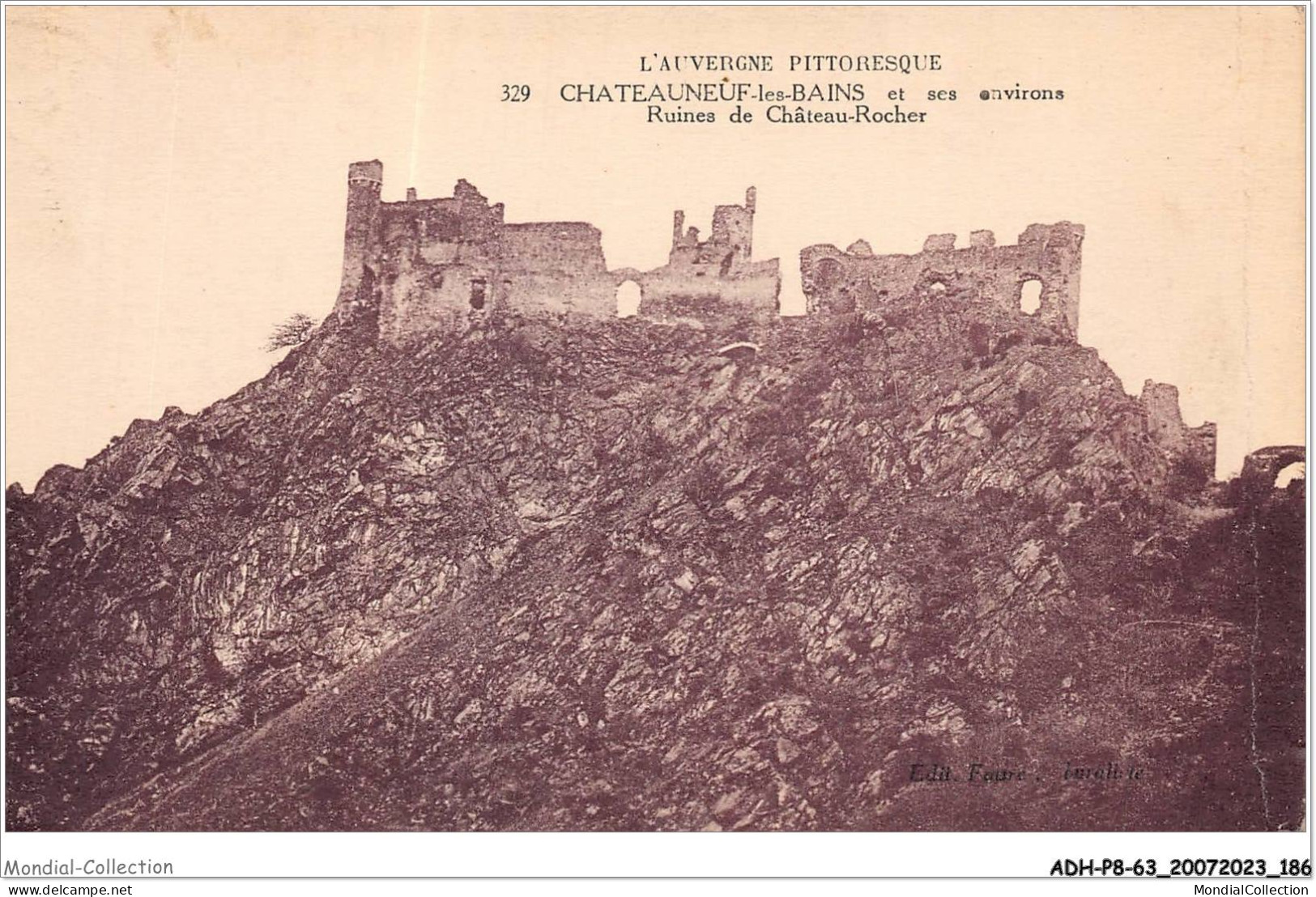 ADHP8-63-0770 - CHATEAUNEUF-LES-BAINS - Ruines De Château-rocher - Riom