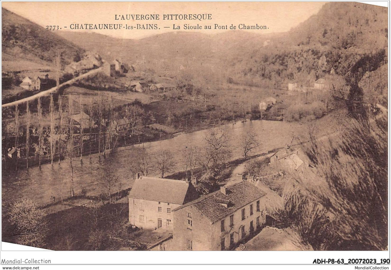 ADHP8-63-0772 - CHATEAUNEUF-LES-BAINS - La Sioule Au Pont De Chambon - Riom