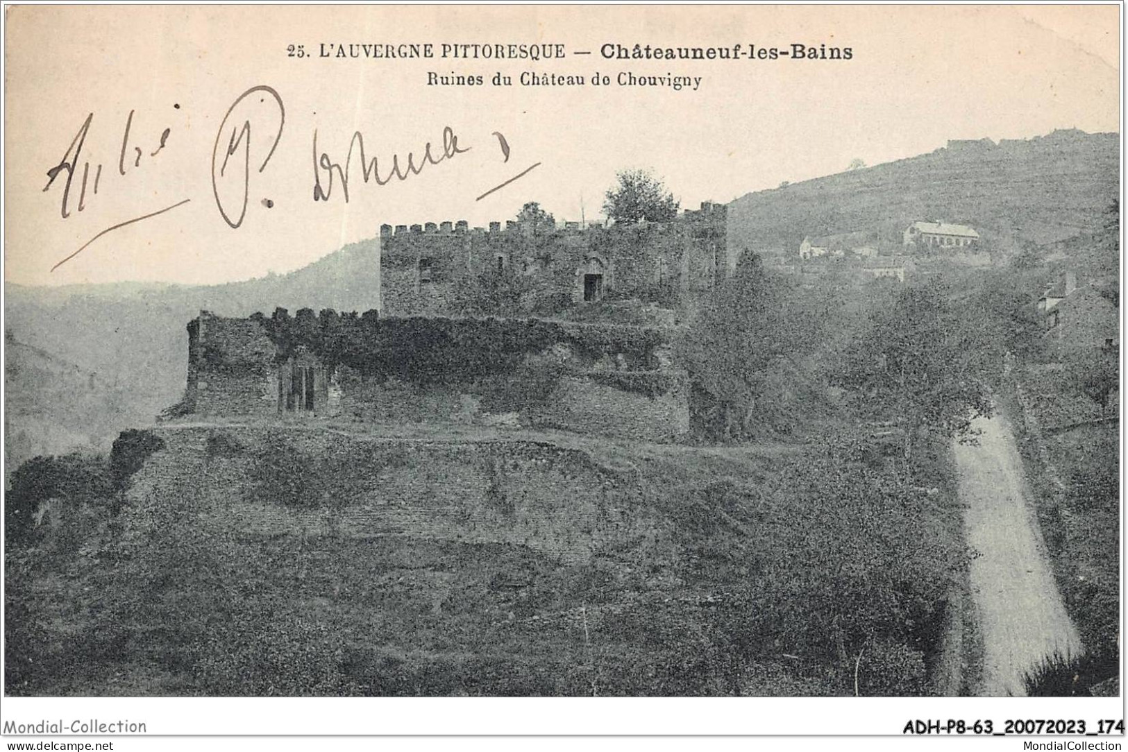 ADHP8-63-0764 - CHATEAUNEUF-LES-BAINS - Ruines Du Château De Chouvigny - Riom