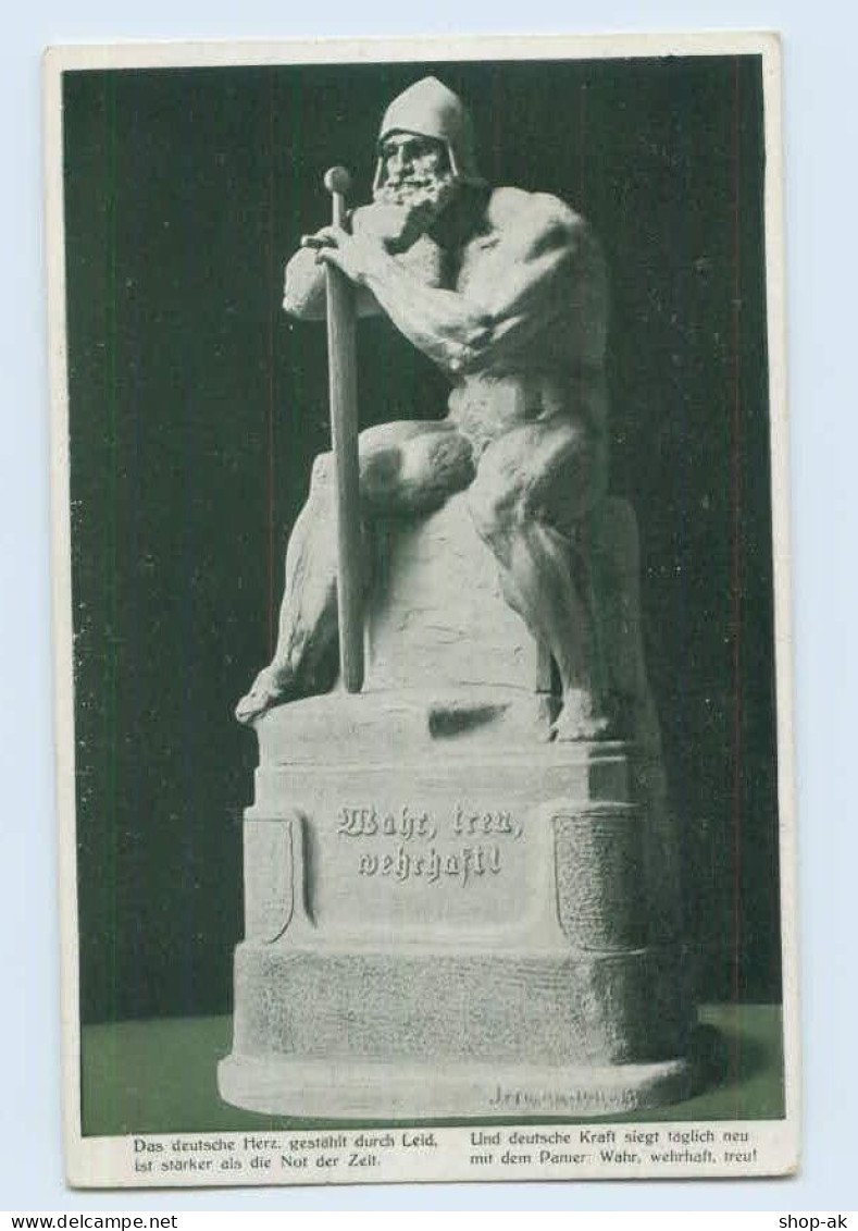 W9Y14/ Wohlfahrtskarte Zum Besten Dt. Waisenkinder AK Skulptur Ca.1915 - Guerra 1914-18