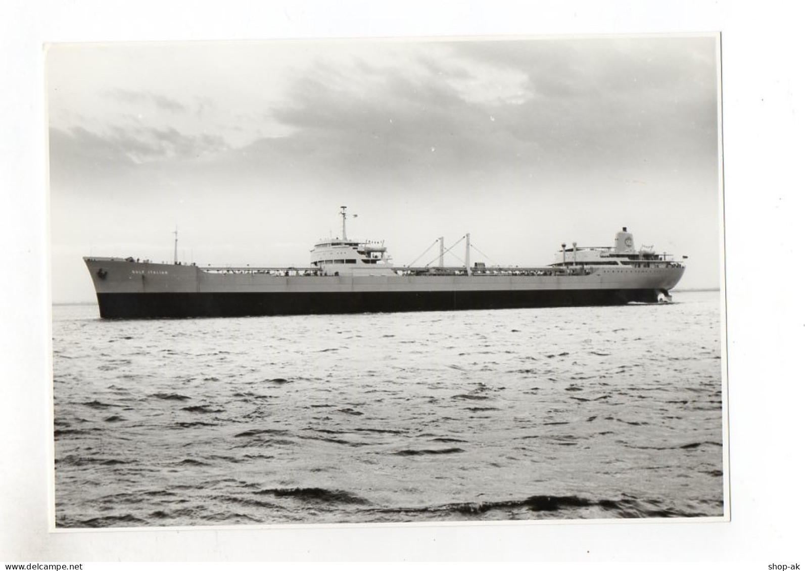 C1262/ Frachter Handelsschiff Tanker Gulf Italian Foto Ca.1965  21,5 X 15,5 Cm - Commerce