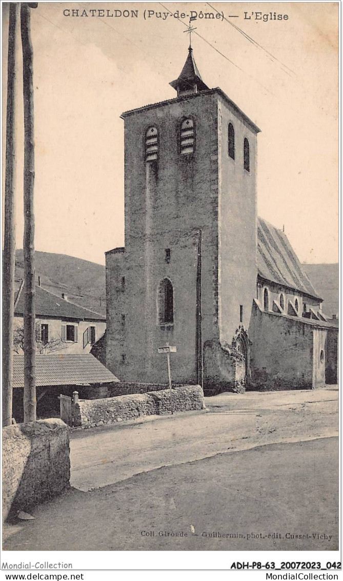 ADHP8-63-0694 - CHATELDON - L'église - Chateldon