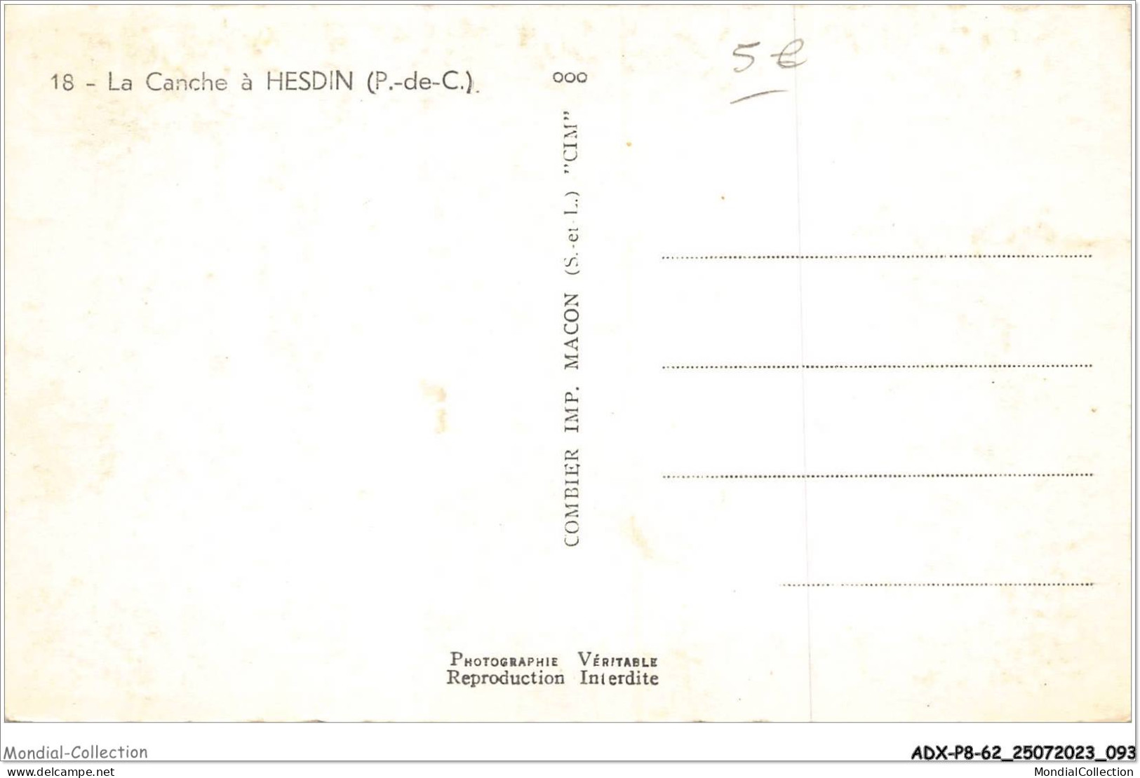 ADXP8-62-0687 - HESDIN - La Canche - Hesdin