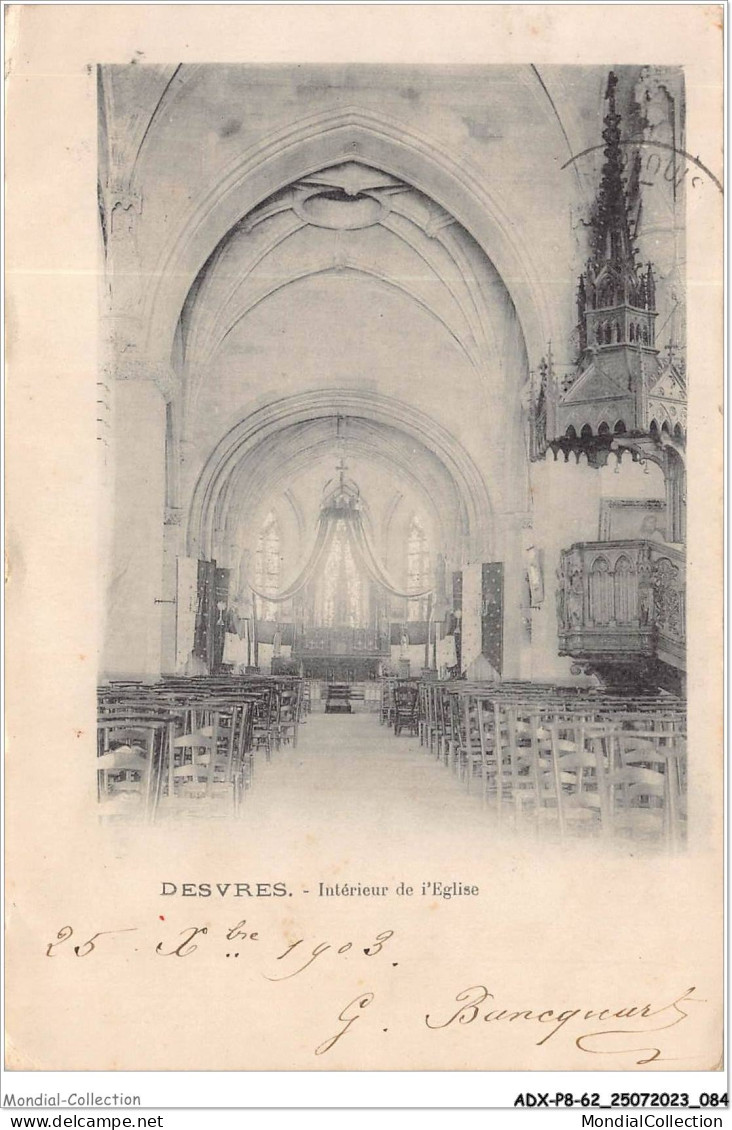 ADXP8-62-0683 - DESVRES - Intérieur De L'église - Desvres