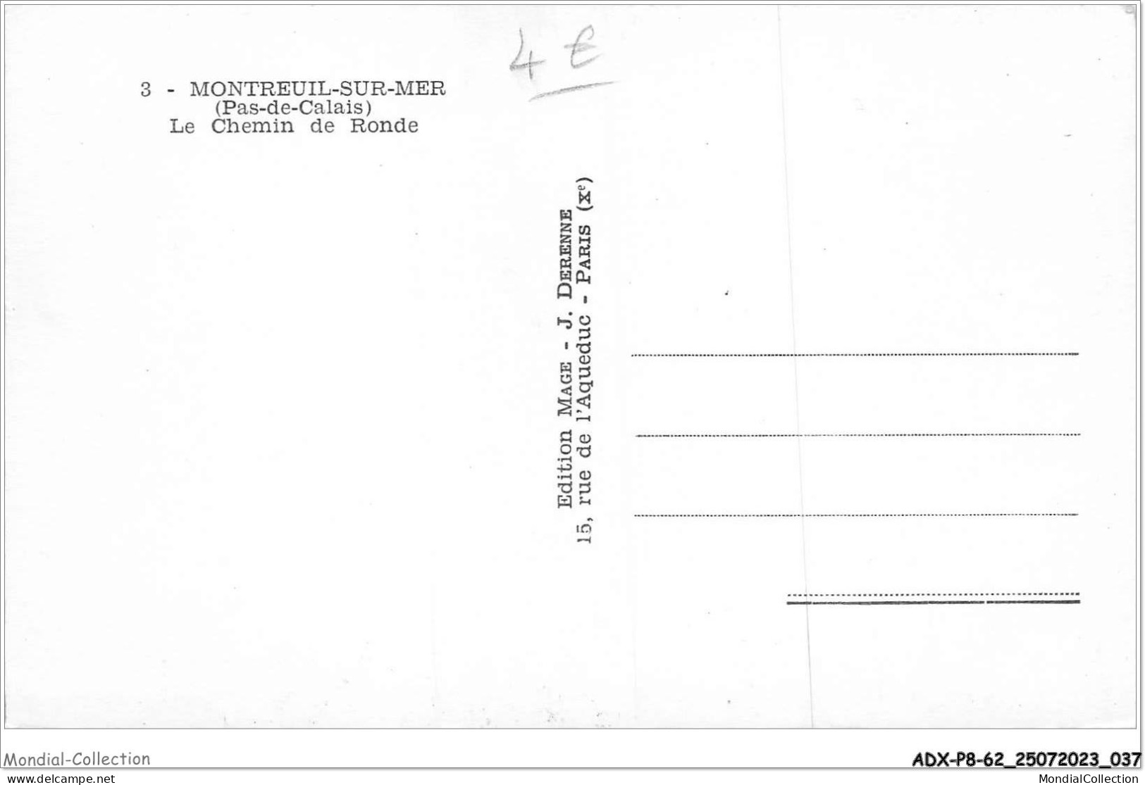 ADXP8-62-0659 - MONTREUIL-SUR-MER - Le Chemin De Ronde - Montreuil