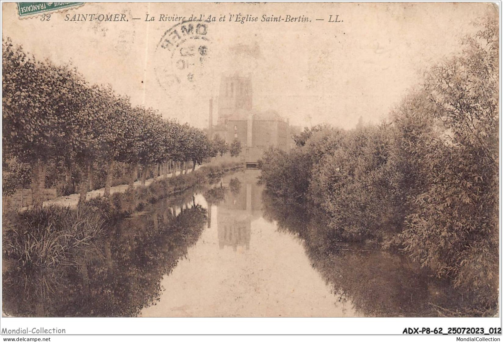 ADXP8-62-0647 - SAINT-OMER - La Rivière De L'aa Et L'église Saint-bertin - Saint Omer