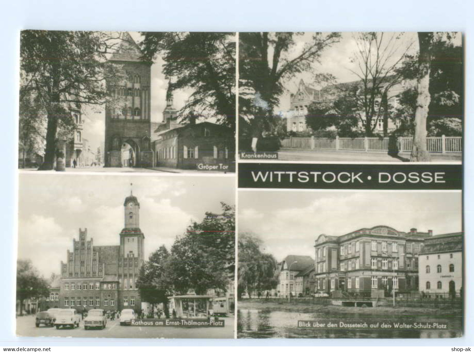 Y5870/ Wittstock Dosse Rathaus Gröper Tor 1968 AK - Autres & Non Classés