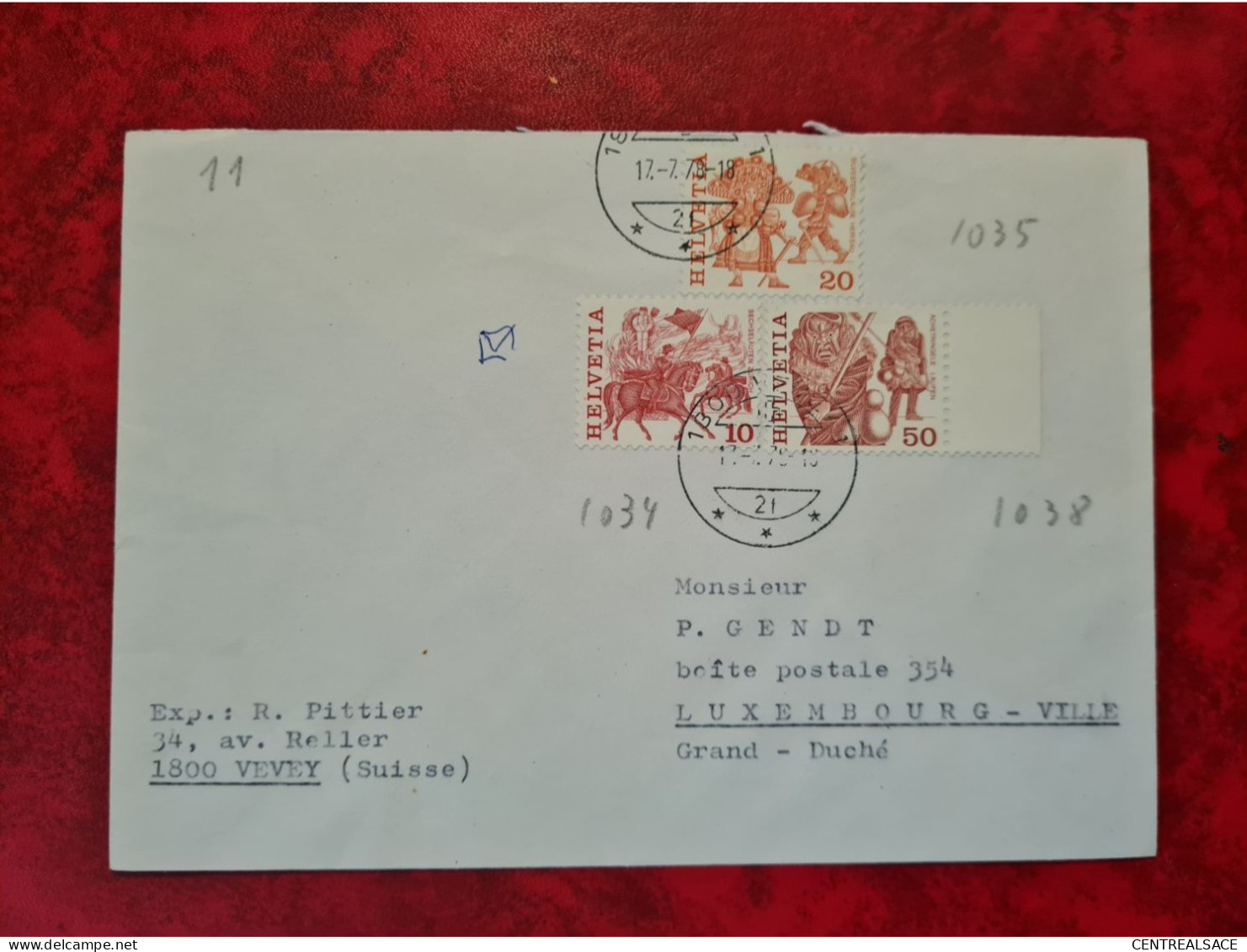 LETTRE   SUISSE  1978 VEVEY POUR LUXEMBOURG - Autres & Non Classés