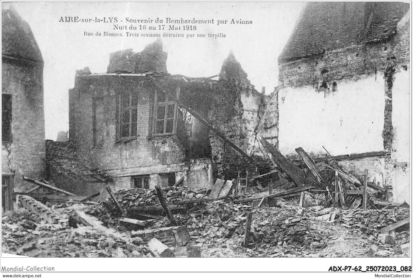 ADXP7-62-0587 - AIRE-SUR-LA-LYS - Souvenir Du Bombardement Par Avions - Aire Sur La Lys