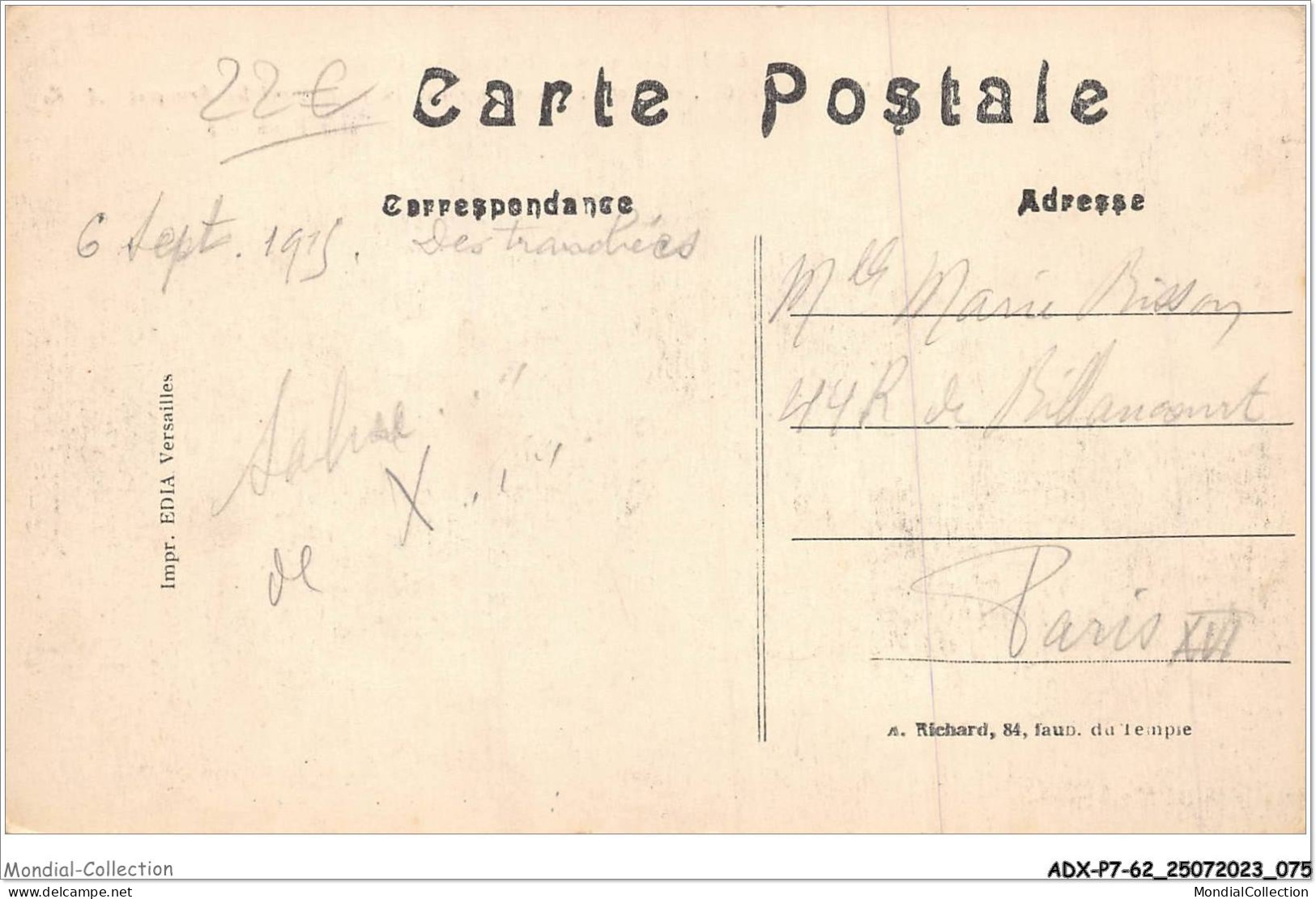 ADXP7-62-0583 - LA GRANDE GUERRE 1914-15 - CARENCY - L'entrée Du Village - Lens