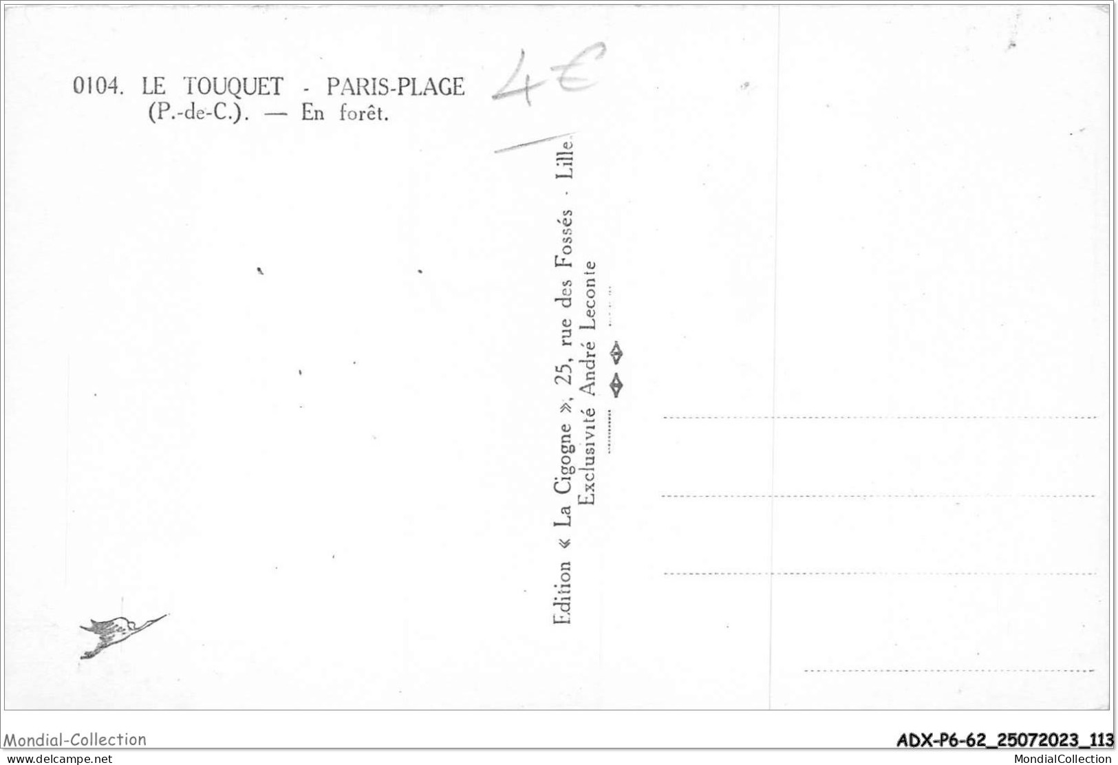 ADXP6-62-0514 - LE TOUQUET-PARIS-PLAGE - En Forêt - Le Touquet