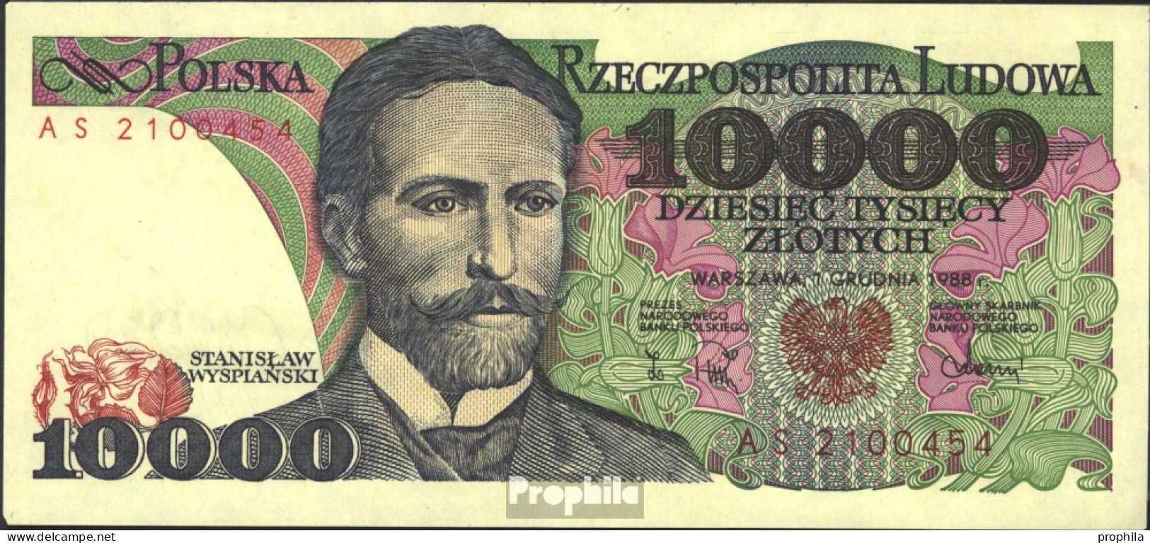Polen Pick-Nr: 151b Bankfrisch 1988 10.000 Zloty - Poland