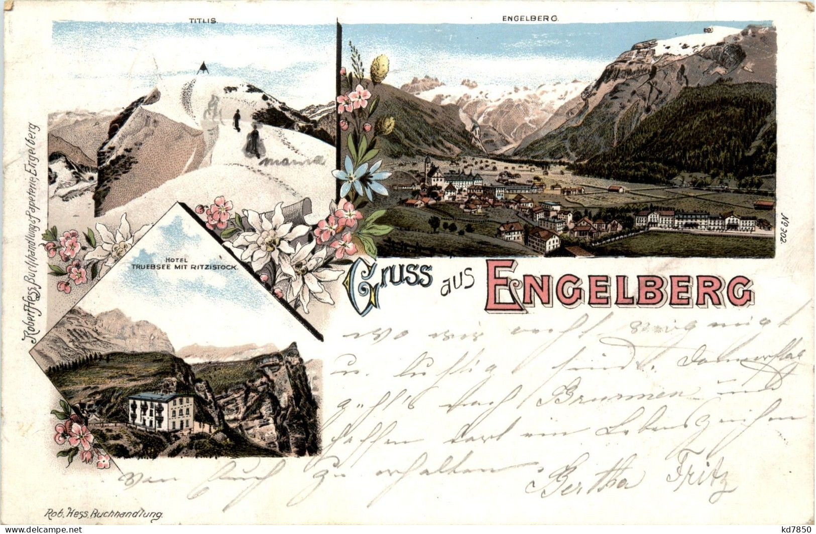 Gruss Aus Engelberg - Litho - Engelberg