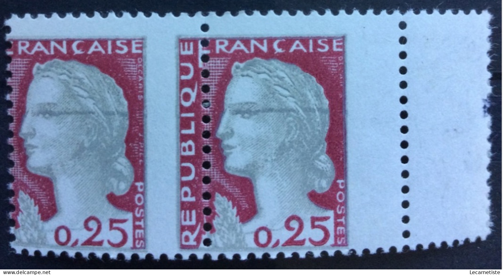 Paire Marianne De Decaris 1263 Bandeau Sur Les Yeux Et Mauvaise Piquage à Cheval Horizontal - Ongebruikt