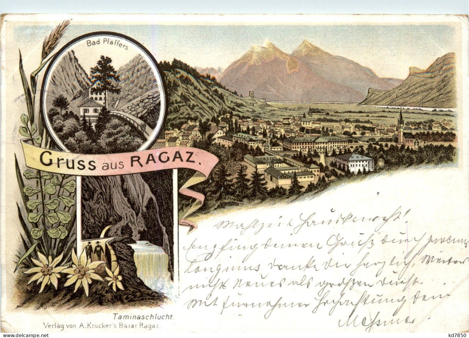 Gruss Aus Ragaz - Litho - Bad Ragaz