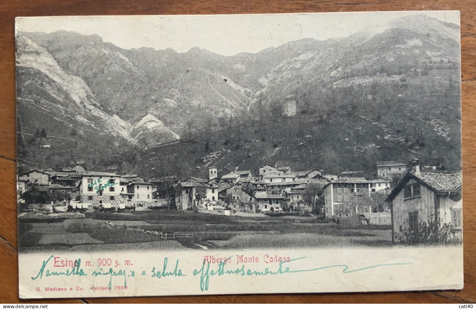 ESINO LARIO ALBERGO MONTE CODENG - DA VARENNA  28/7/02  A FLEURIER  SVIZZERA E LI TASSATA - Lecco