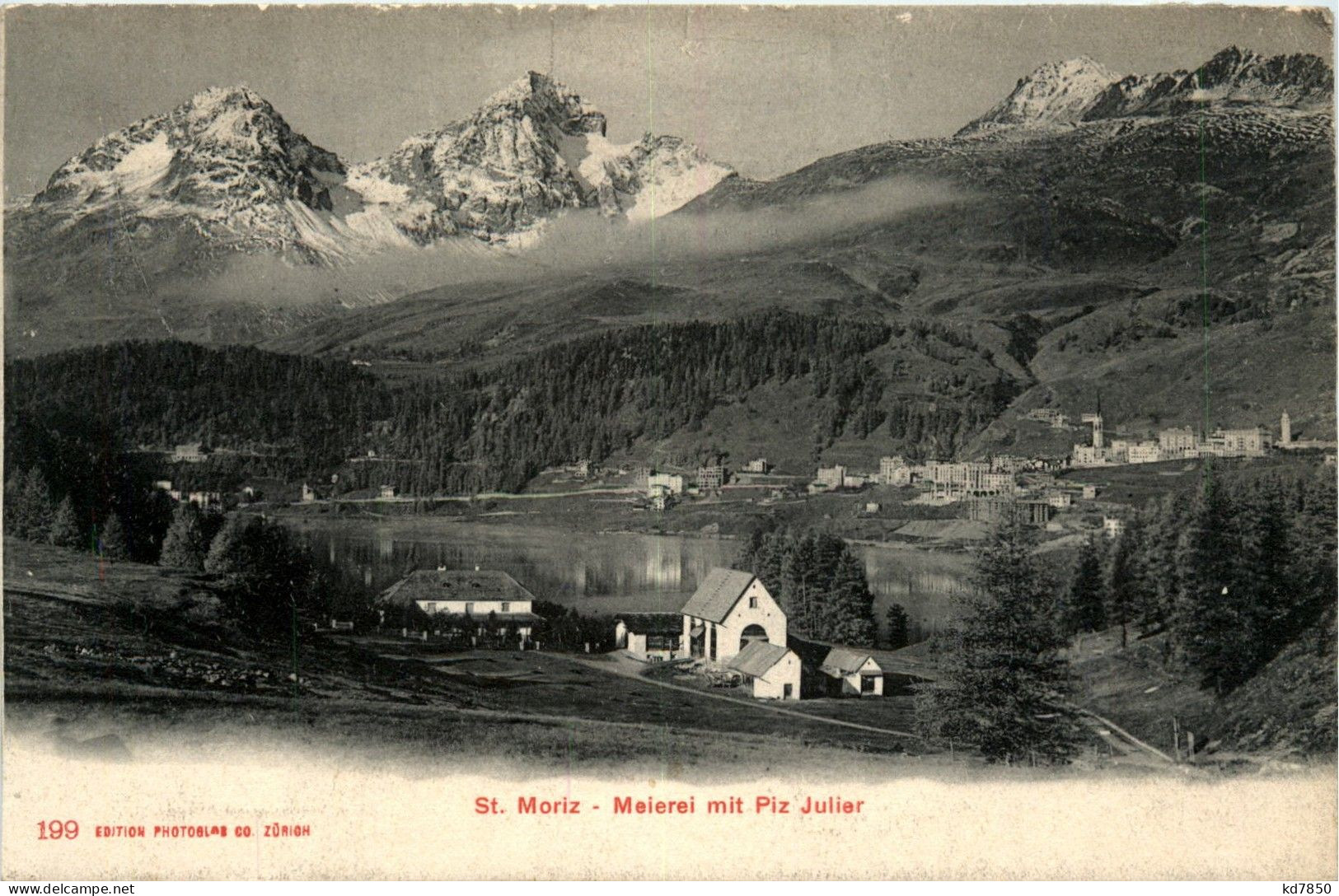 St. Moritz - Meierei Mit Piz Julier - St. Moritz