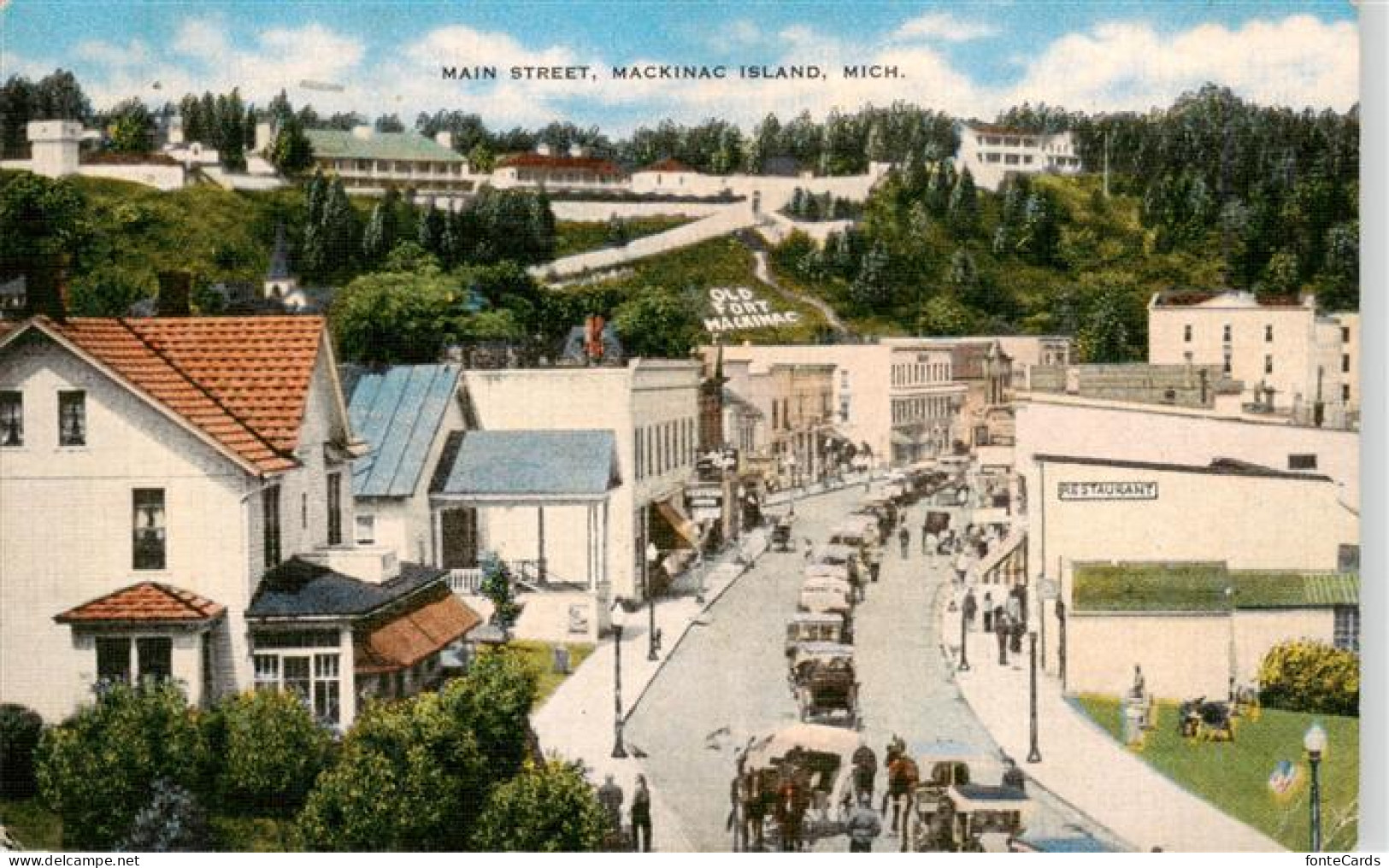 73940209 Mackinac_Island_Michigan_USA Main Street - Other & Unclassified