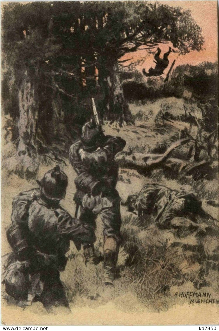 Künstlerkarte A. Hoffmann - Guerra 1914-18
