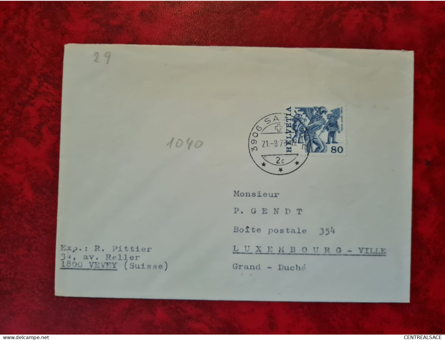 LETTRE   SUISSE  1978 VEVEY POUR LUXEMBOURG - Autres & Non Classés